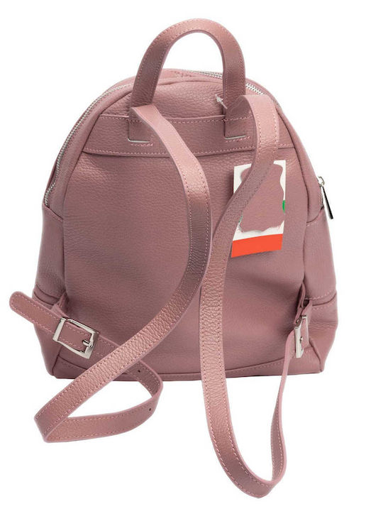 Leder Damentasche Rucksack Rosa