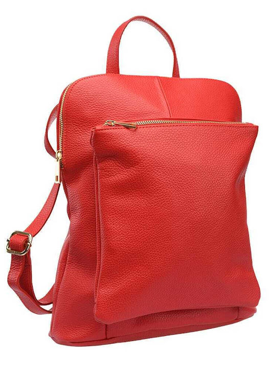 De piele Geantă de damă Rucsac Roșie