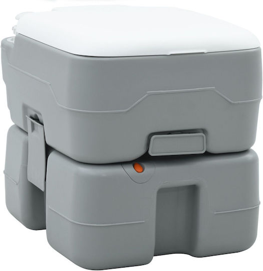 vidaxl Portable Camping Toilet Grey 10L Fresh Water 20L Waste Tank
