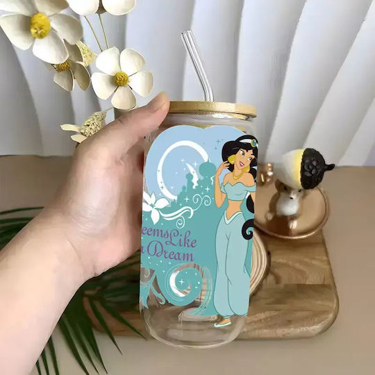 Glass Cup Lid Jasmine
