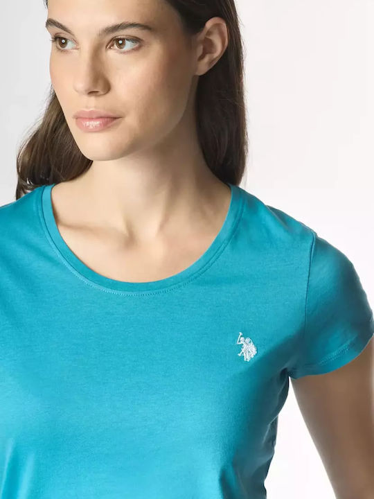 Women's Athletic Blouse Short Sleeve Light Blue
