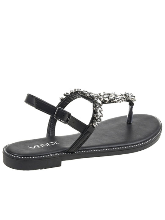 Women's Flat Sandals in Black Color
