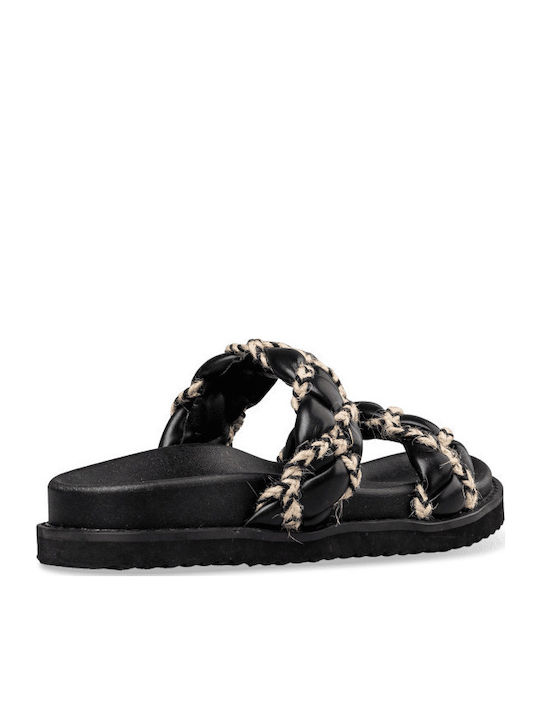 Flache Sandalen für Damen Flatforms in Schwarz Farbe