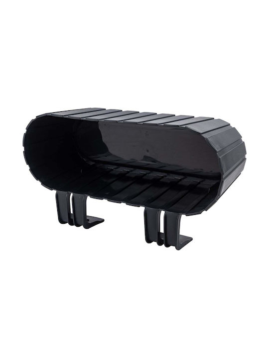 Set 4 Decorative Planters Plastic Stand Anthracite 4.9 L 38.3x21.2x13 Cm Boardee Hook