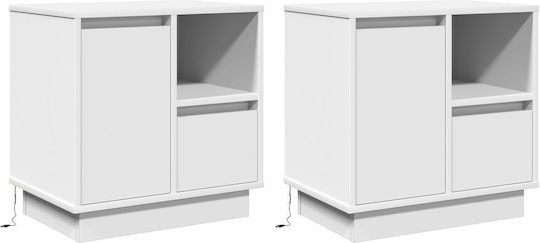 Дървени Бели 2 Бройки 50x34.5x50см Дървени Бели 2 Бройки 50x34.5x50см
