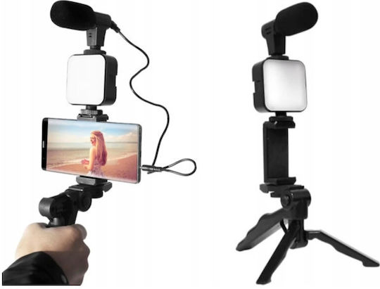 Verk Group Cell Phone Tripod Bluetooth With Black Lighting