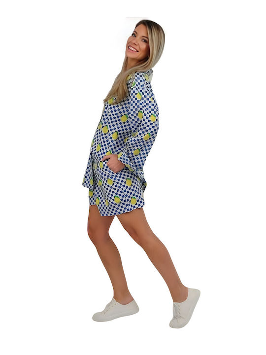 Set de femei cu Pantaloni scurți Blue With Lemons