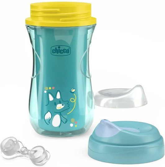 Chicco Παιδικό Ποτηράκι Active από Πλαστικό Τιρκουάζ 266ml για 14m+