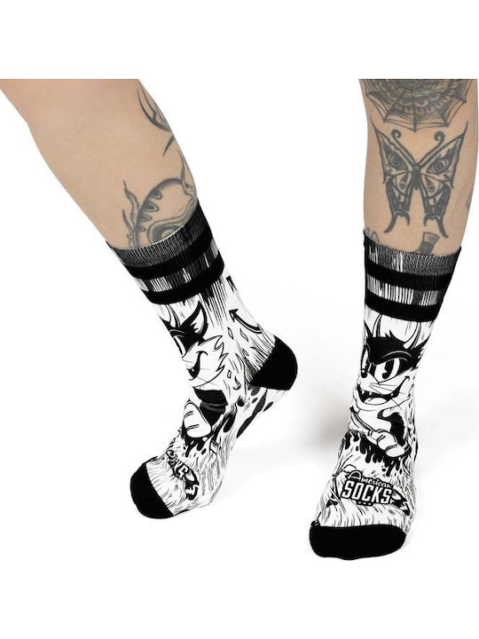 American Socks Κάλτσες Λευκο / Μαυρο