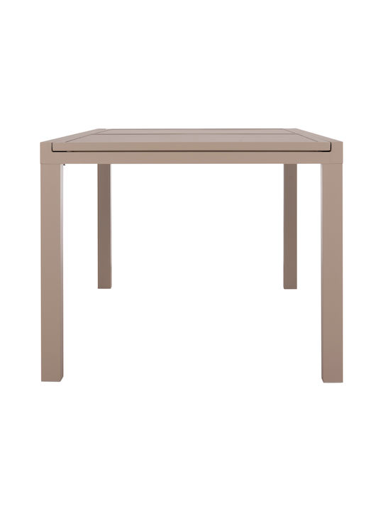 Маса Алуминиево Разтегателена Krum CAPPUCCINO 160x90x73бр