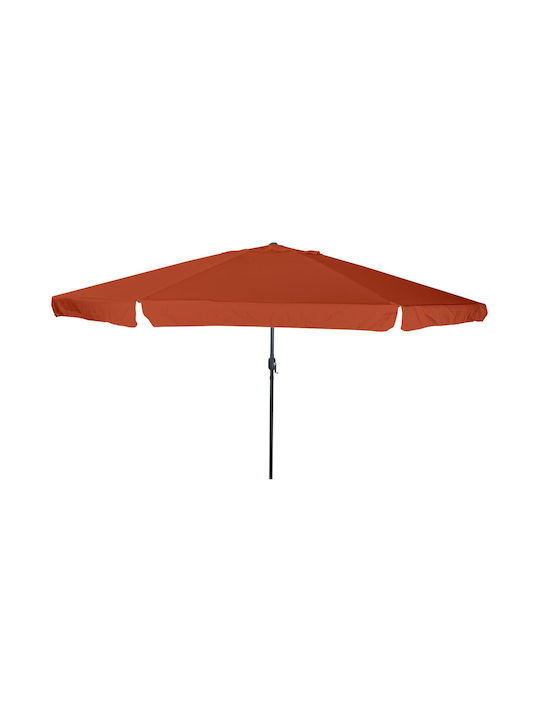 Garten- und Terrassen-Sonnenschirm Rundschreiben Aluminium Orange Φ3.95xΥ2.48m