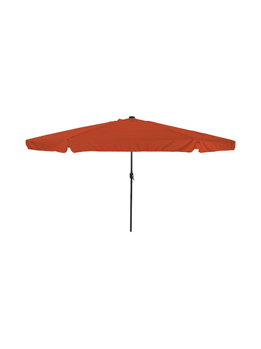 Round Aluminum Orange Parasol Φ3.95xH2.49m