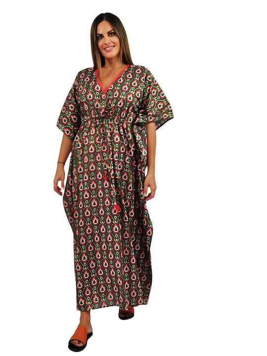 Kalimera Clothing Athens Damen Maxi Kaftan Strand Green