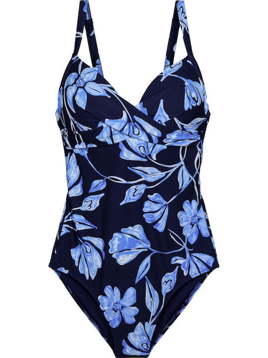 One Piece Swimsuit with Light Padding For Large Bust Floral
