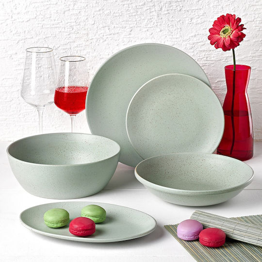 Dot Servierplatte aus Porzellan Grünes 27cm
