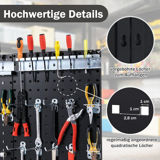 Costway Durchbrochener Rücken 60x40cm 1Stück TA10069BK