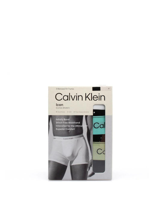 Men's Boxers White, Beau Blue, Leafy Fun 3Pack