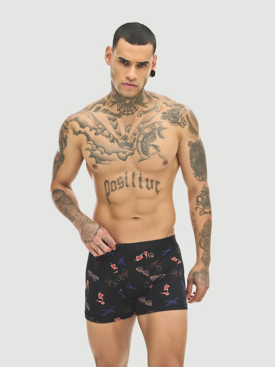 Herren Boxershorts Black 1Packung
