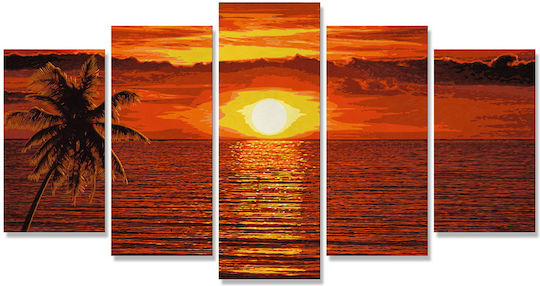 Schipper Paint By Numbers Colouring Set Caribbean Sunset 5 Paintings