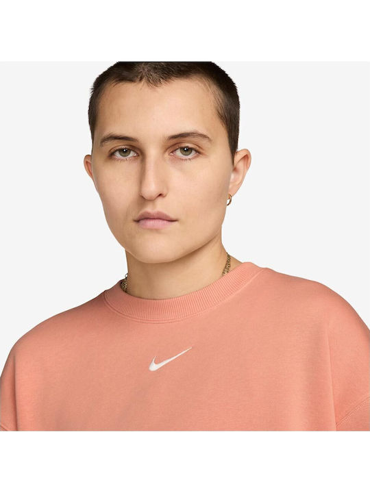 Long Women's Sweatshirt Hooded Orange