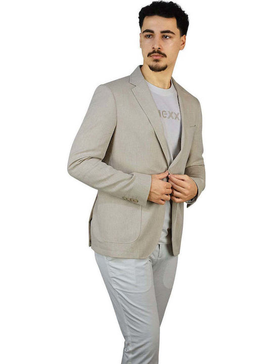 Men's Suit Jacket Slim Fit Beige
