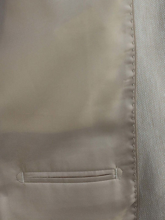 Men's Suit Jacket Slim Fit Beige