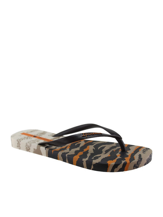 Animal Flip Flops In Black Colour