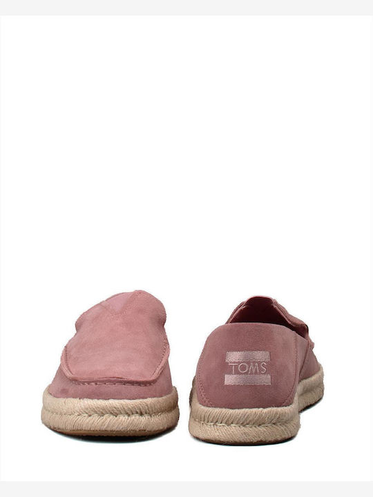 Alonso Loafer Rope Stoff Herren Espadrilles in Rosa Farbe