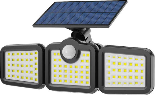 Lightex Στεγανός Ηλιακός Προβολέας LED 5W Φυσικό Λευκό 4000K με Αισθητήρα Κίνησης IP44
