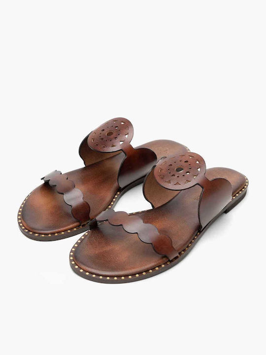 Sandale Casual Damă de Piele Maro