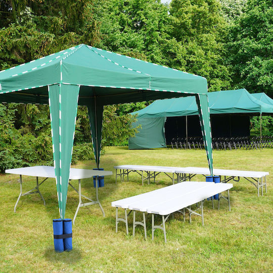 Set 4 Sacii de Ancorare pentru Pavilion Relaxdays Dimensiuni 40 X 42 Cm Capacitate de Umplere 10 Kg per Sac Albastru Negru