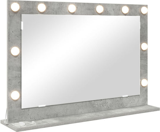 vidaXL Makeup Mirror Wall with Light Gray