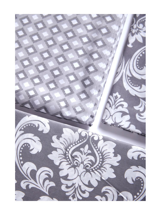 Comfort Σετ Σεντόνια 165x270εκ. Γκρι (3τμχ)