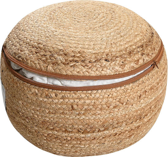 Bean Bag Stool Poof Pol Rugs Natural 40x40x20cm
