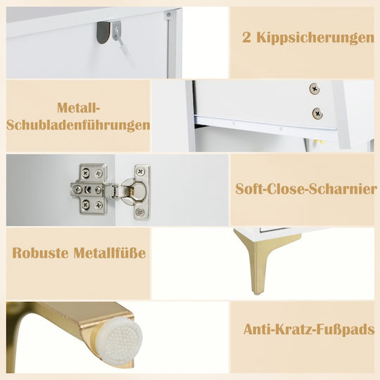 Bibliothek Gold 80x40x95,5cm