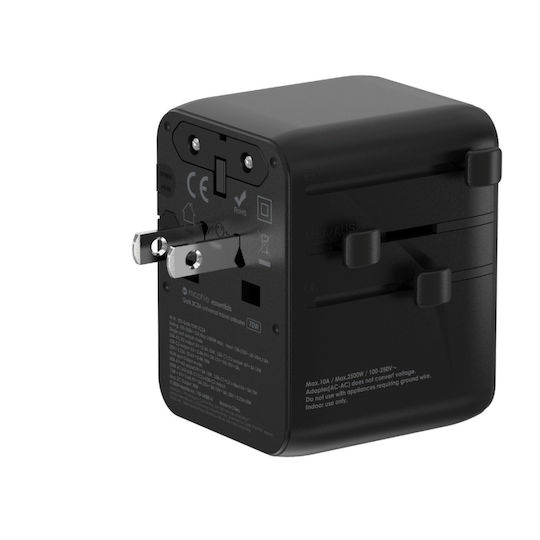 Mophie Incarcator Fara Cablu GaN Cu 2 Porturi De Ieșire USB-A Și 3 Porturi De Ieșire USB-C 35W Livrarea Energiei Negru Essential