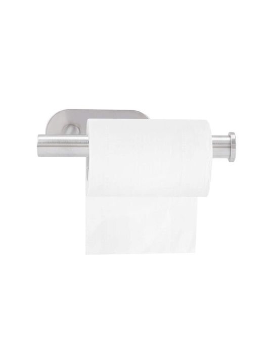 Wandmontierter selbstklebender Metall-Einzelpapierhalter für das Badezimmer 16x8cm Silber