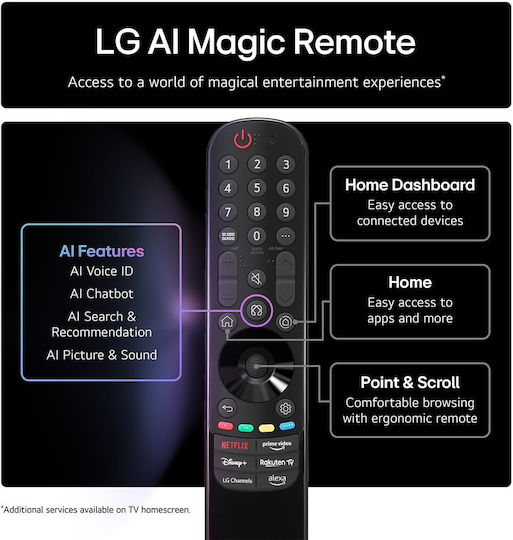 LG Smart Τηλεόραση 43" 4K UHD LED NanoCell 43NANO80A3B HDR (2025)