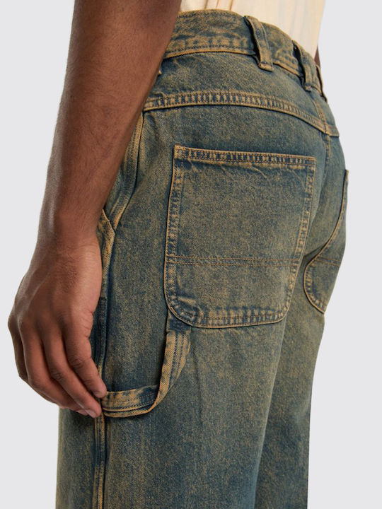 Carpenter Men's Jeans Pants with Loose Fit Yellow