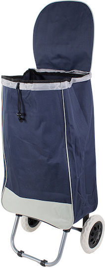 Stoff Einkaufswagen Klappbar Blau 48x28x22cm