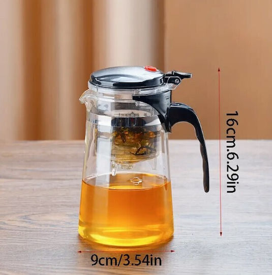 Τσαγιέρα με Φίλτρο Γυάλινη 750ml