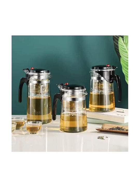 Τσαγιέρα με Φίλτρο Γυάλινη Διάφανη 750ml