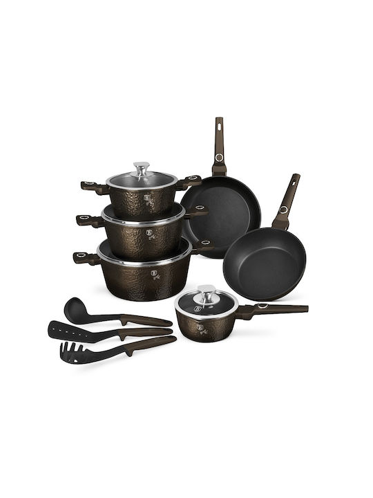 Berlinger Haus Primal Gloss Collection Aluminum Cookware Set Primal Gloss With Non-Stick Coating 6 Pieces