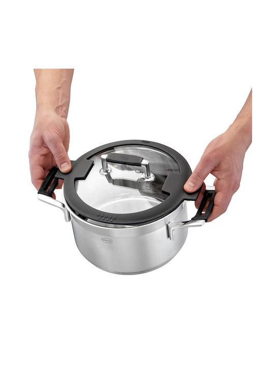 Rosle Silence Pro Stainless Steel Pots Set with Non-stick Interior Coating 4 Pieces