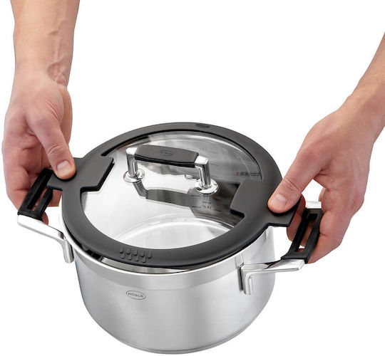 Rosle Silence Pro Töpfe Set aus Rostfreiem Stahl mit Antihaftbeschichtung 4-teilig