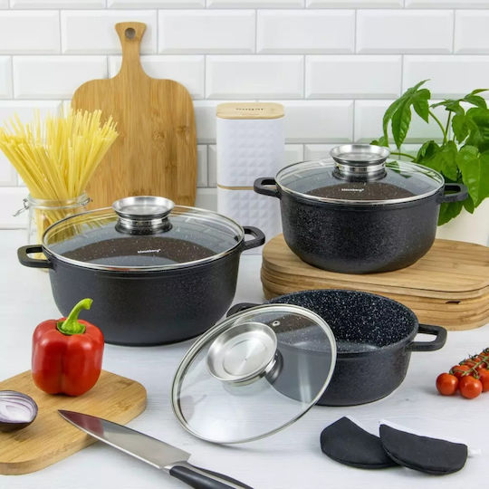Klausberg Set de Oale din Aluminiu Negru 12 Piese