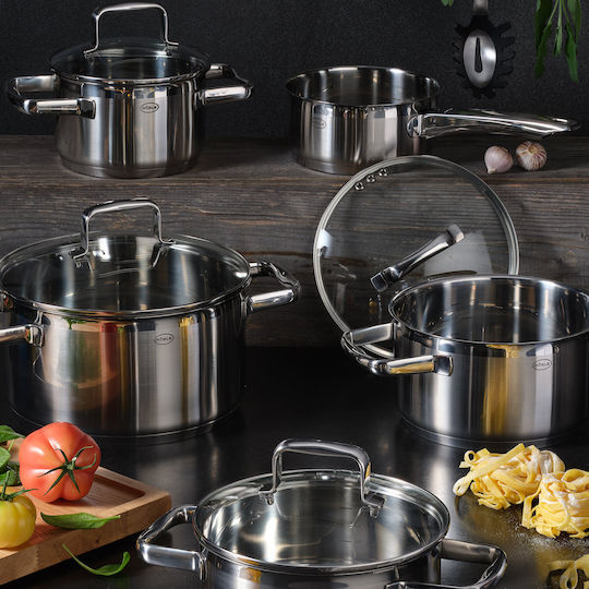 Rosle Charm Cookware Set Made of Stainless Steel with Non-stick Interior Coating 4 Pieces