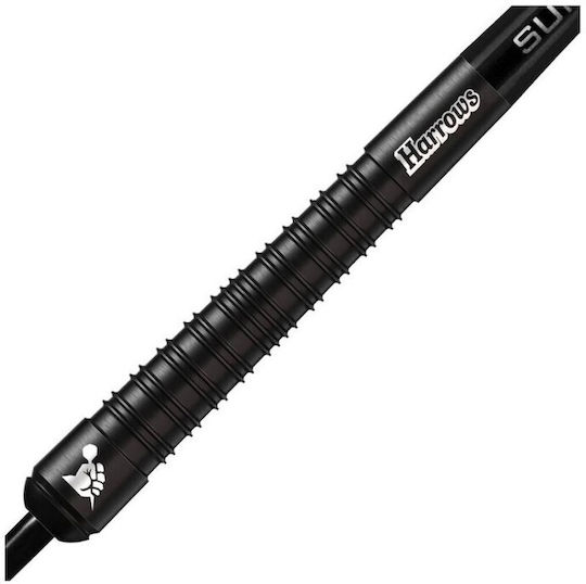 Harrows Supergrip Schwarze Darts 90 Steeltip Supergripblack90