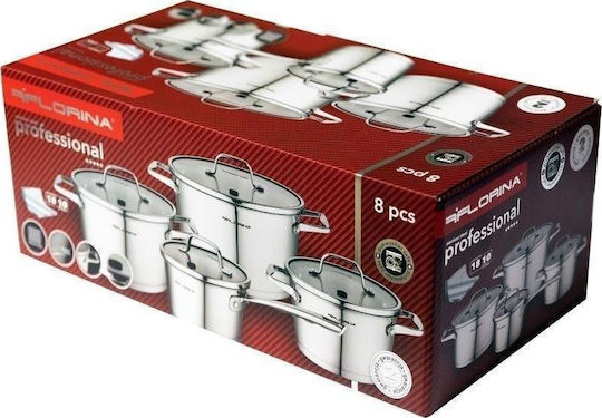 Florina Florina Stainless Steel Pots Set with Non-stick Interior Coating 4 Pieces