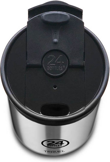 24Bottles Travel Tumbler Handled Tumbler Thermos Stainless Steel BPA Free 600ml Multicolour with Straw and Handle